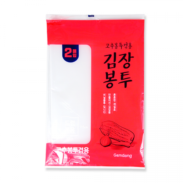 감동 김장봉투 드럼통용2매 고추봉투겸용 90x115cm 김장비닐 김장비닐봉투