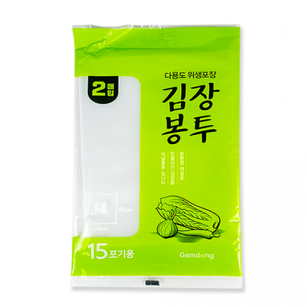 감동 김장봉투 대형2매 15포기용 63x95cm 김장비닐 김장비닐봉투