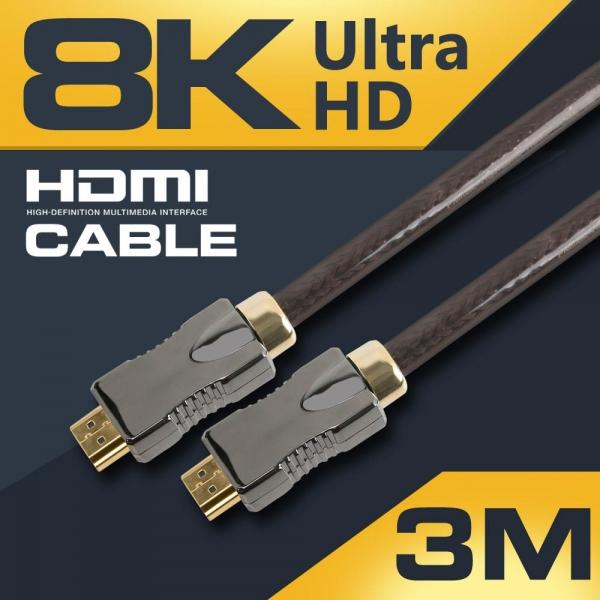 Coms 8K UHD HDMI 케이블(V2.1) 3M 8K4K 60Hz 지원 (7680 X 4320) UHD 금도금 단자 CT308