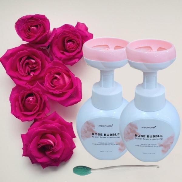 NEW 꽃모양거품형 로즈버블 폼클렌징 250ml 2개+코세척솔1