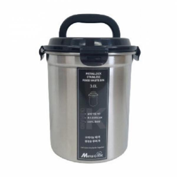 멜탈락스텐음식물쓰레기통3L