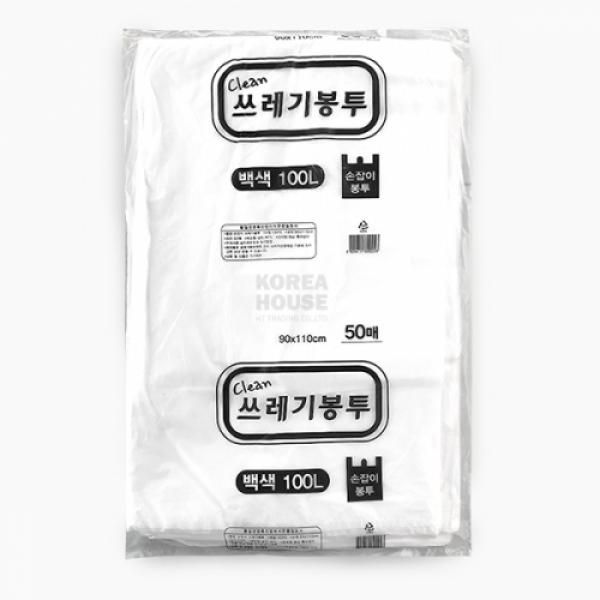쓰레기봉투 100L 50매 [백색 90*110]