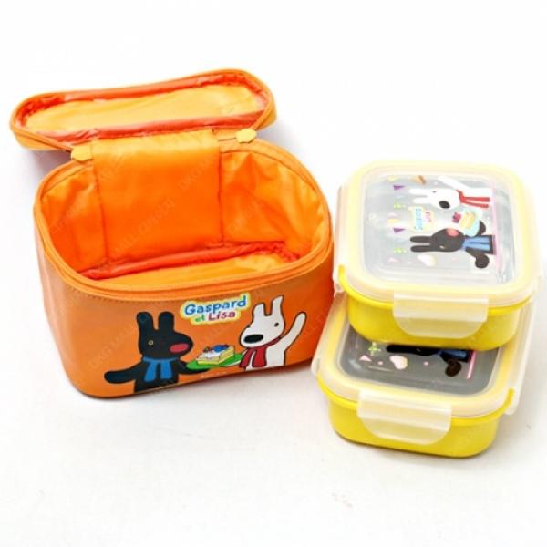 33000 가스파르와리사 이중락스텐가방도시락2단