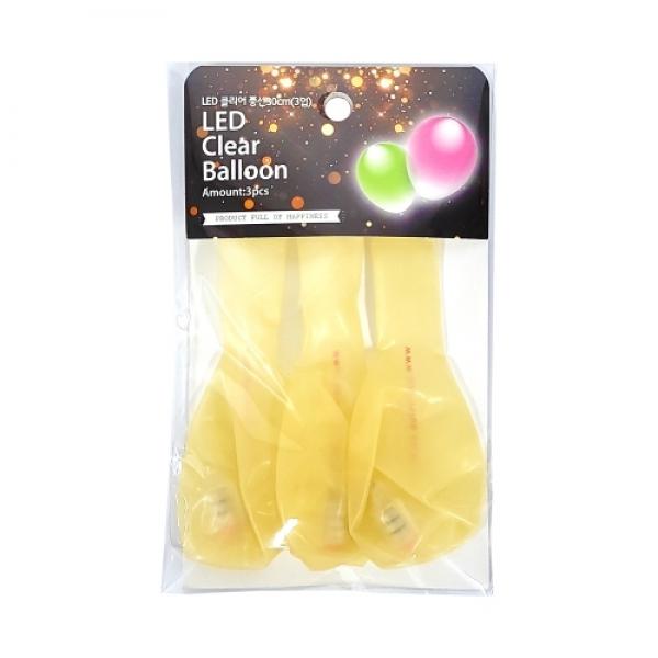 3500LED인쇄풍선30cm(3입) 클리어