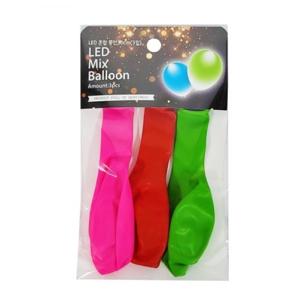 3500LED인쇄풍선30cm(3입) 혼합