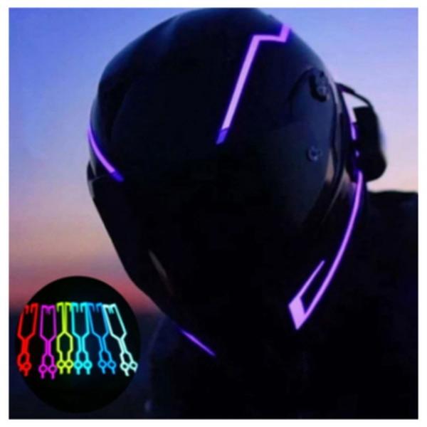 오토바이 헬멧 LED 튜닝 면발광 스티커