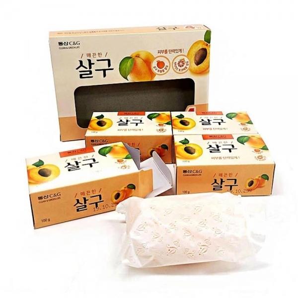 매끈한 피부 관리 살구 추출물 비누 4개입