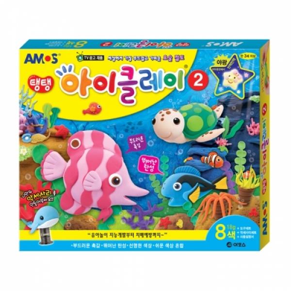 16000 탱탱아이클레이2번18g8색경량점토