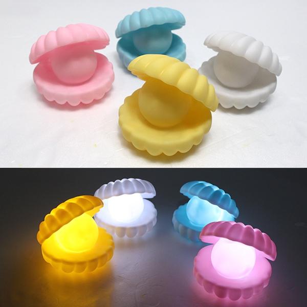 Led 진주 조개 무드등 단품_4색