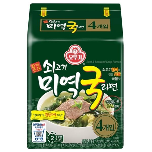 오뚜기 쇠고기 미역국라면 4개입x3