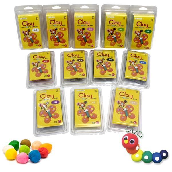 아키우네 클레이 50g 케이스 12색