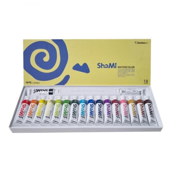 23000 신한샤미수채화물감10ml 18색