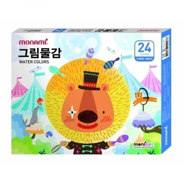 모니주 수채그림물감 24색 블루