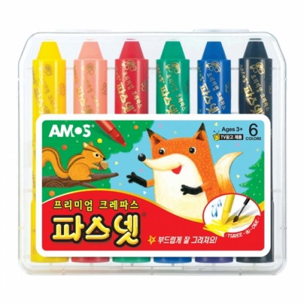 아모 6000 프리미엄크레파스파스넷6색