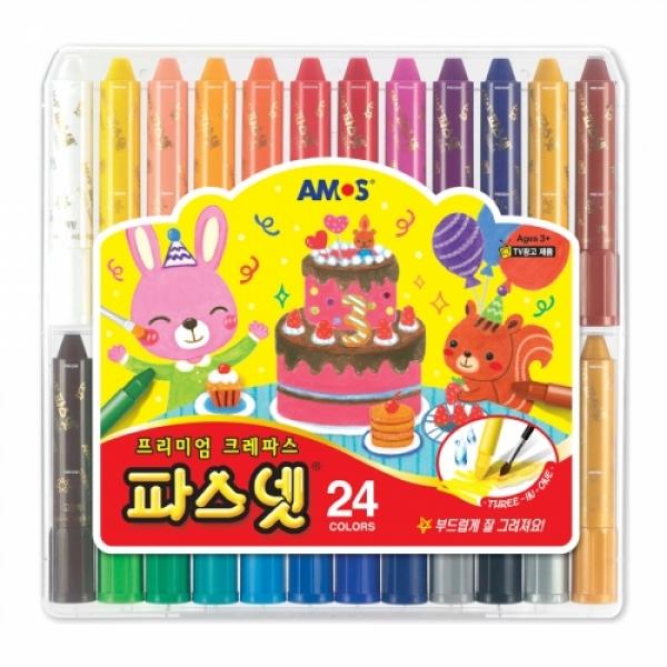 17000 프리미엄 크레파스 파스넷 24색