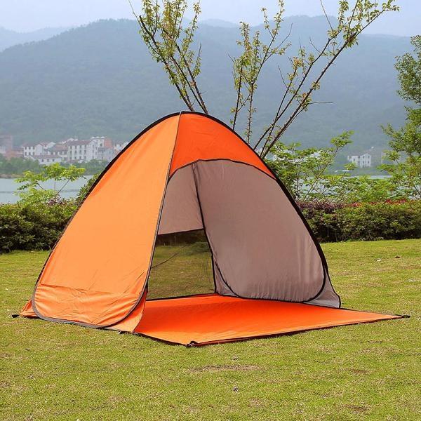 2인용 비치쉐이드 팝업텐트(오렌지)해변 나들이그늘막