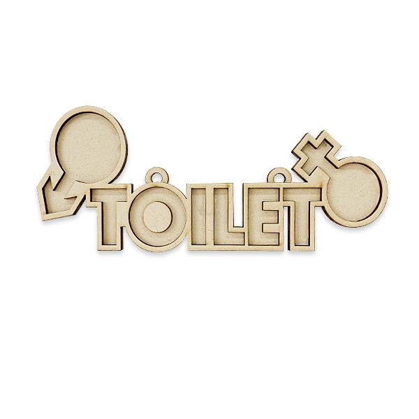 우드 레터링 10종 - TOILET