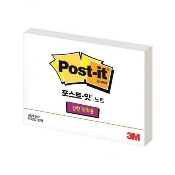 (3M) 포스트잇 슈퍼스티키 657-SSN (화이트) (102x74.