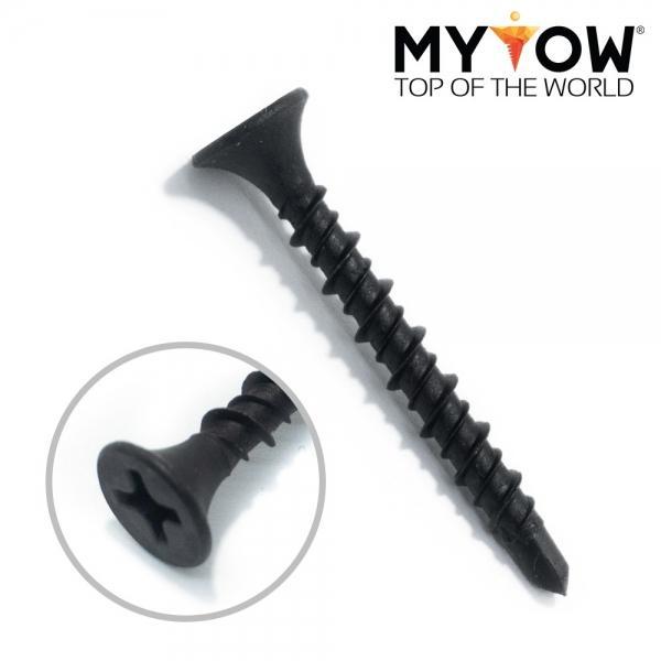 나팔머리 양날피스(석고 목재) #8*65 TYF142 흑색 (봉=10EA)