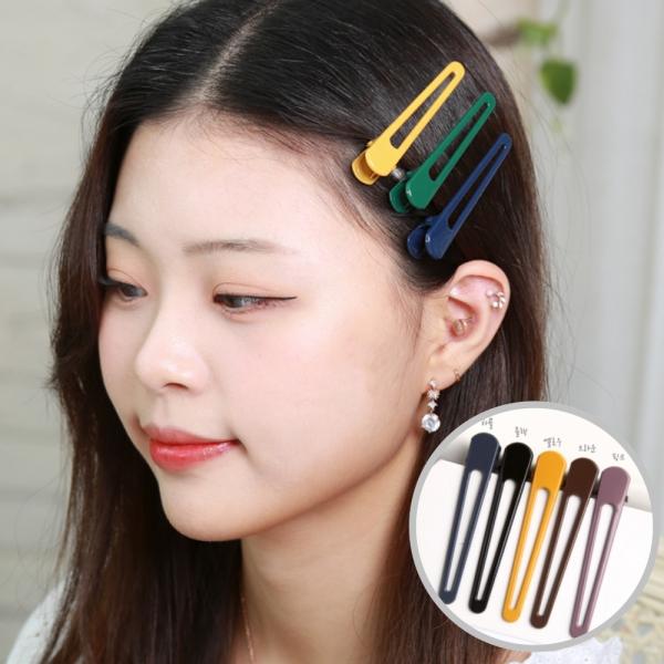 옆머리핀 미용실 악어 가벼운 반묶음 집게핀