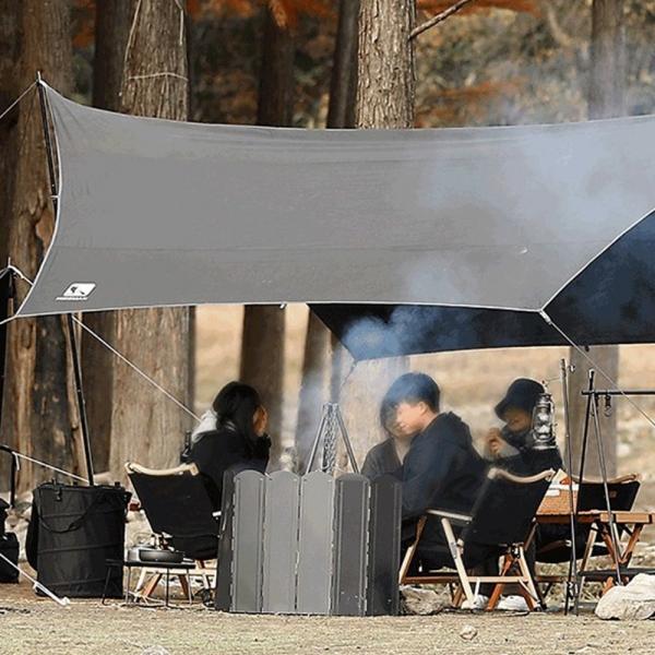 블랙 캠핑 고강도 바람막이 간편한 고정
