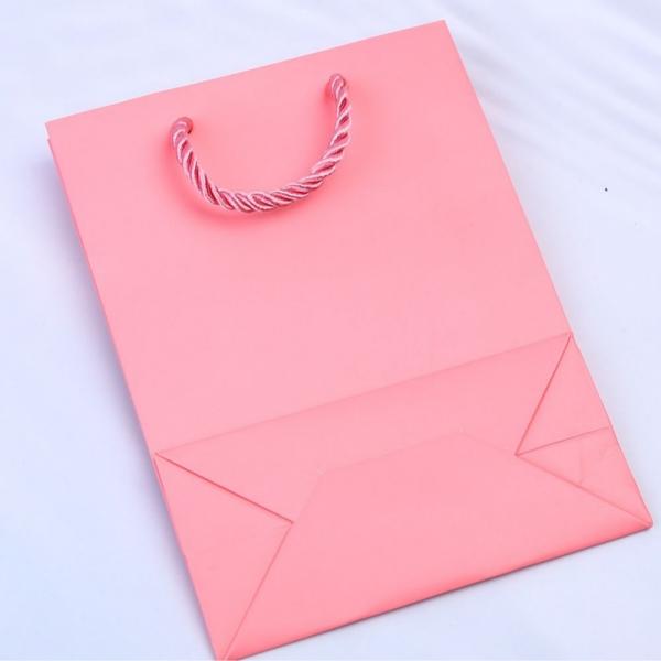무지 핑크 옷가게쇼핑백 종이백 12X16cm