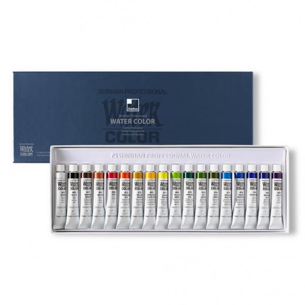 신한 전문가 수채화물감 7.5ml 18색