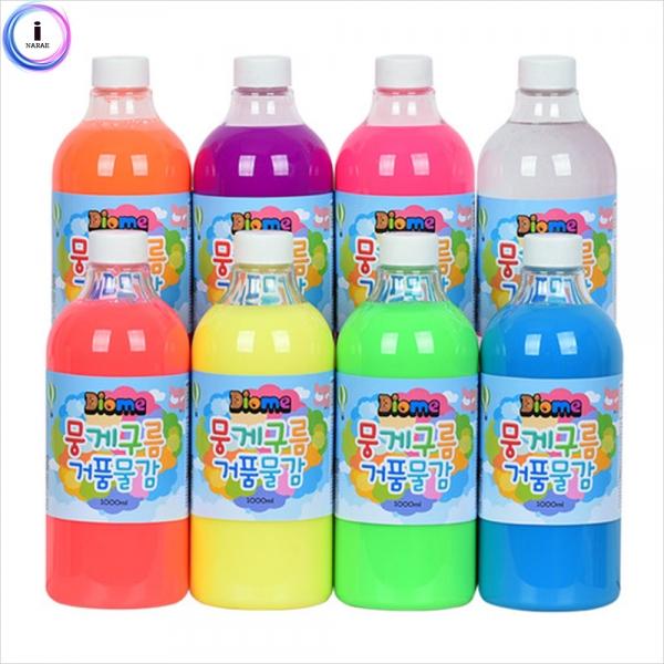 e07 뭉게구름 거품물감 리필 1000ml 8색 세트