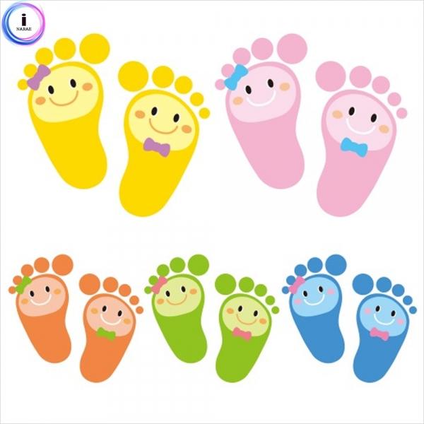 h01 질서안전지킴이 5색발바닥스티커