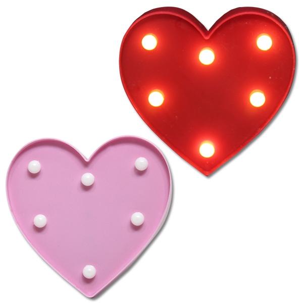 LED 하트 무드등_단품 (건전지 포함)
