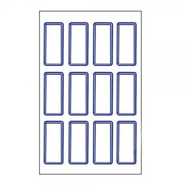 직사각 일반견출지 21x43mm 블루 파일정리 견출용지