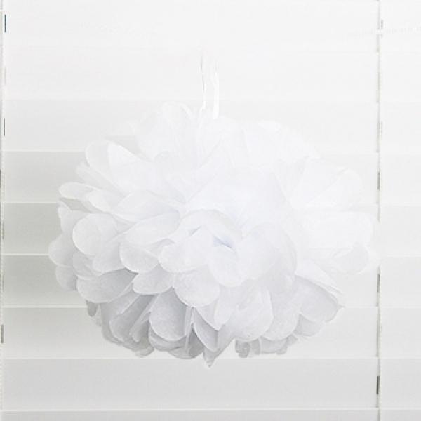 꽃볼(팜팜모빌)(화이트)-25cm