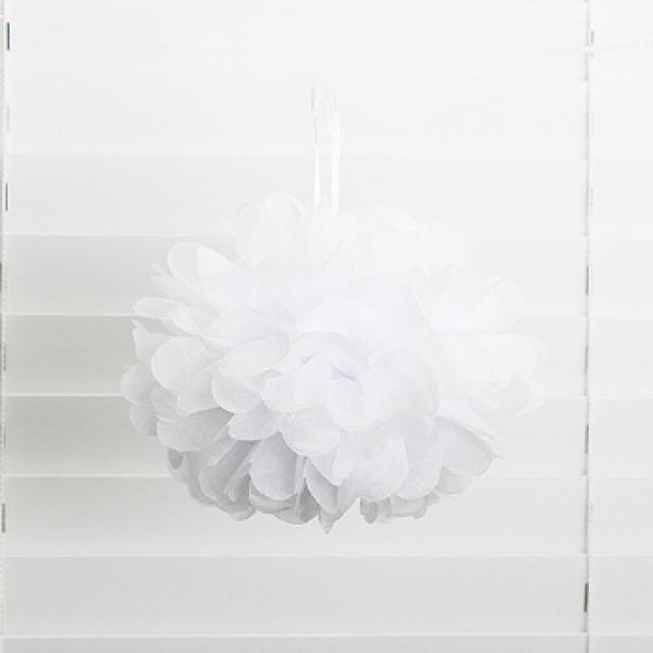 꽃볼(팜팜모빌)(화이트)-20cm