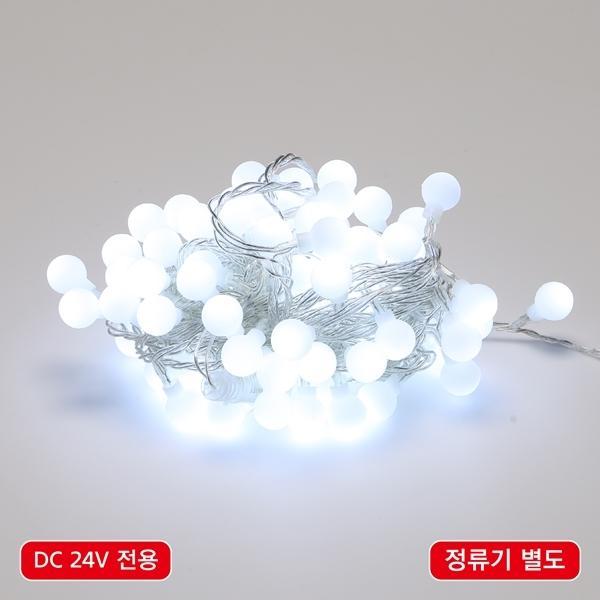 LED 볼(앵두) 96구 연결형(DC24V★) 투명선 백색(정류기 별도)