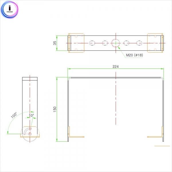 d09 167815공장등 LED 고효율 브라켓 100~150W 겸용