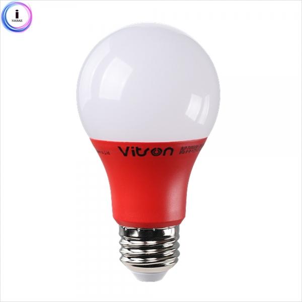 d09 287543LED 벌브(칼라) W 8W E26 A60 레드