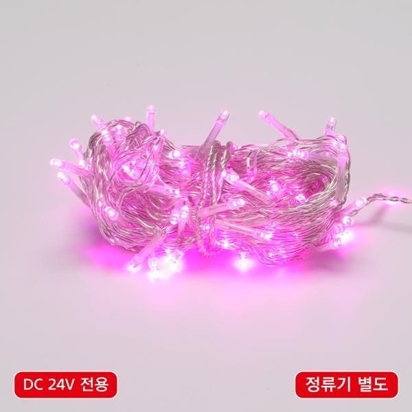 LED 96구 연결형(DC24V★) 투명선 핑크색(정류기 별도)