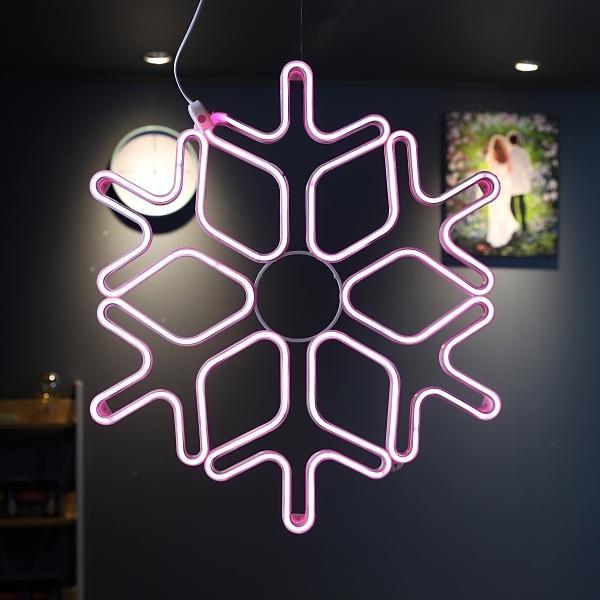 LED 눈꽃 네온플렉스(DC24V★) 60CM 무점멸 핑크
