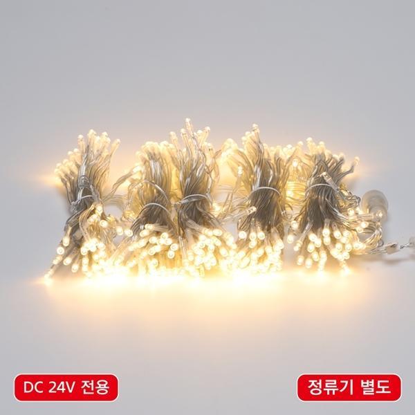 LED 300구 연결형(DC24V★) 투명선 전구색(정류기 별도)