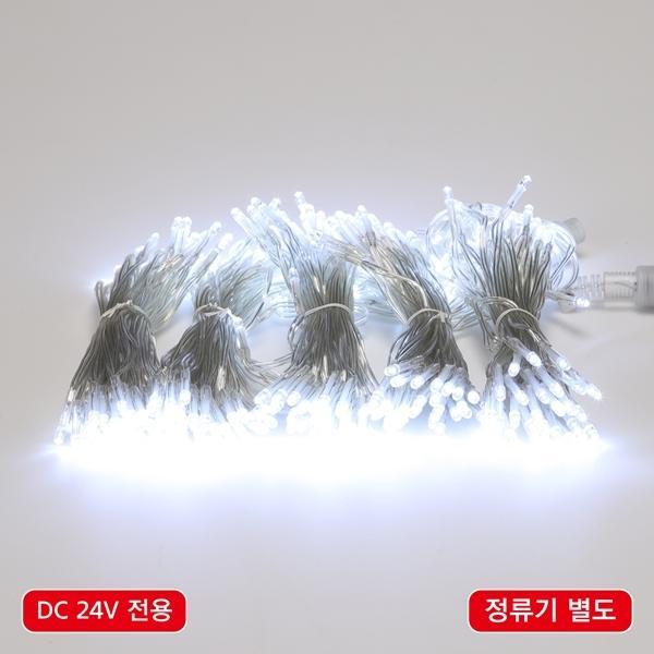 LED 300구 연결형(DC24V★) 투명선 백색(정류기 별도)