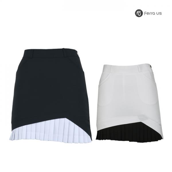 페라어스 여성 골프 배색사선 주름 스커트 ASBU4122M1