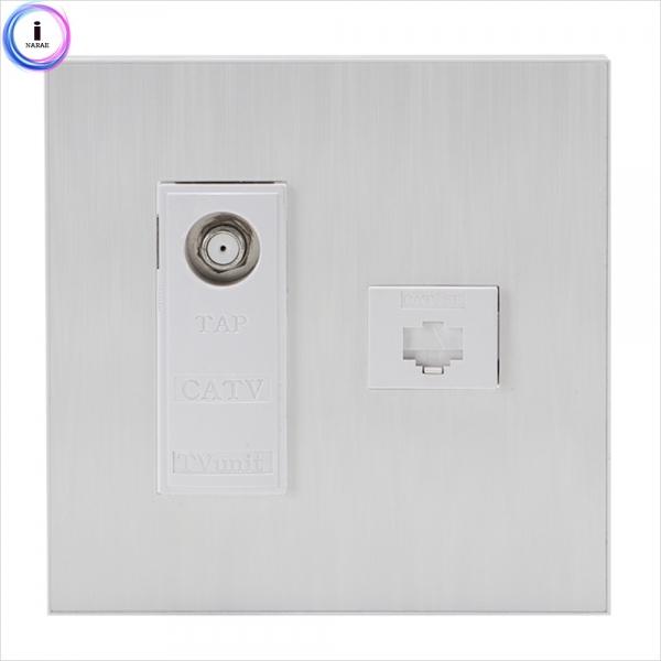 d09 55044전화통신(데코) 2개용 CATV2기+8P 화이트1개