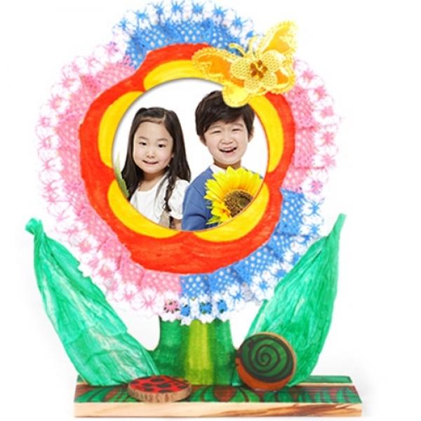 레이스꽃액자만들기