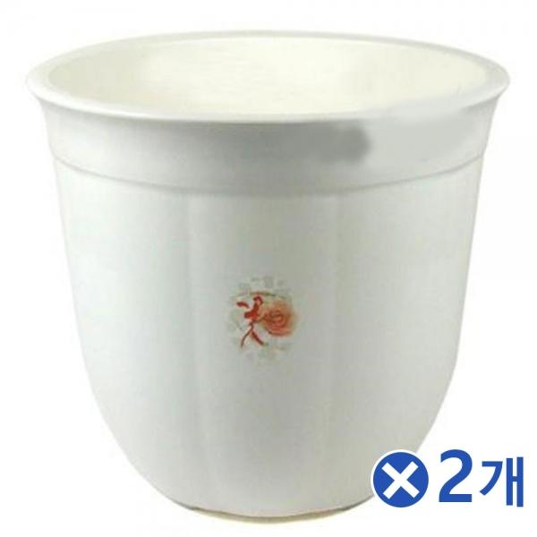 원형 라인 화분 7호x2개 가드닝 실내정원 거실화분