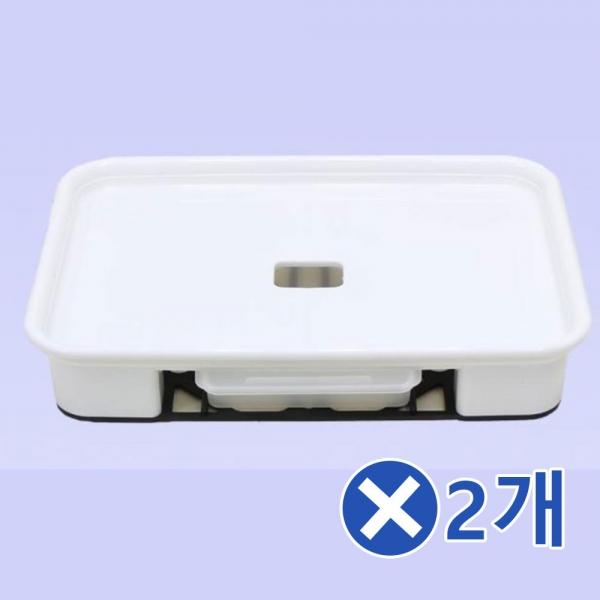 직사각 화분받침대-4호x2개 거실화분 화분물받침대