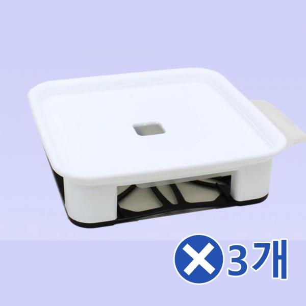 서랍형 정사각 화분받침대-3호x3개 화분받이 거실화분