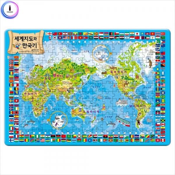 h22 세계지도와 만국기 (4절퍼즐)