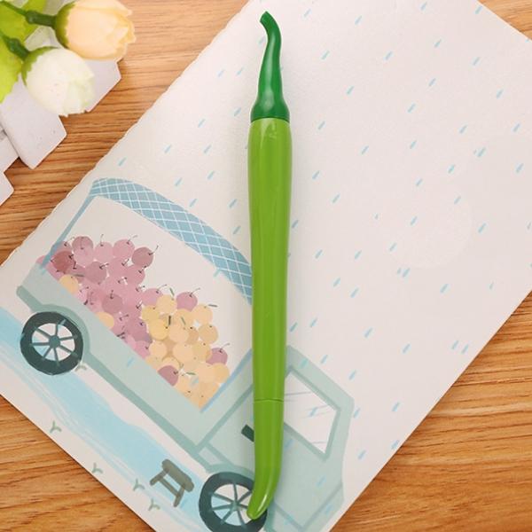 신기한볼펜 초록 고추 중성볼펜 팬시 판촉볼펜 0.5mm