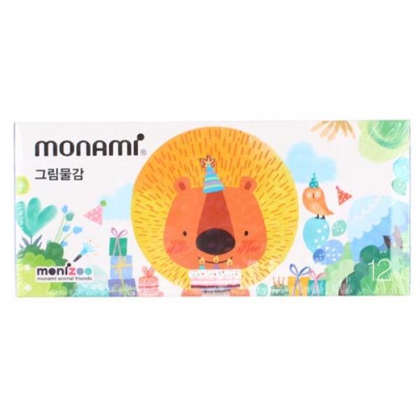 416B] 5000 모니주 수채화 물감 12색 블루 (6개세트)