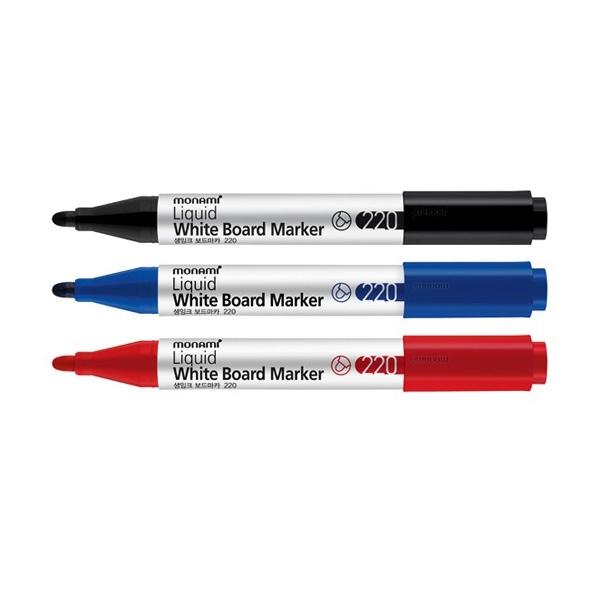모나미 생잉크 보드마카 220 둥근닙 (1타 12PCS)